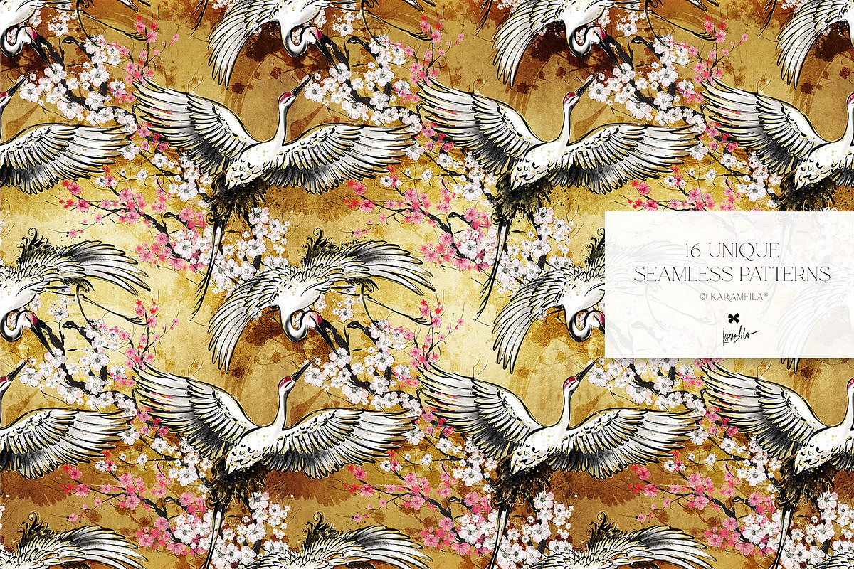 Cherry Blossoms Japanese Patterns, a Pattern Graphic by KaramfilaS (Photo 19 of 23)