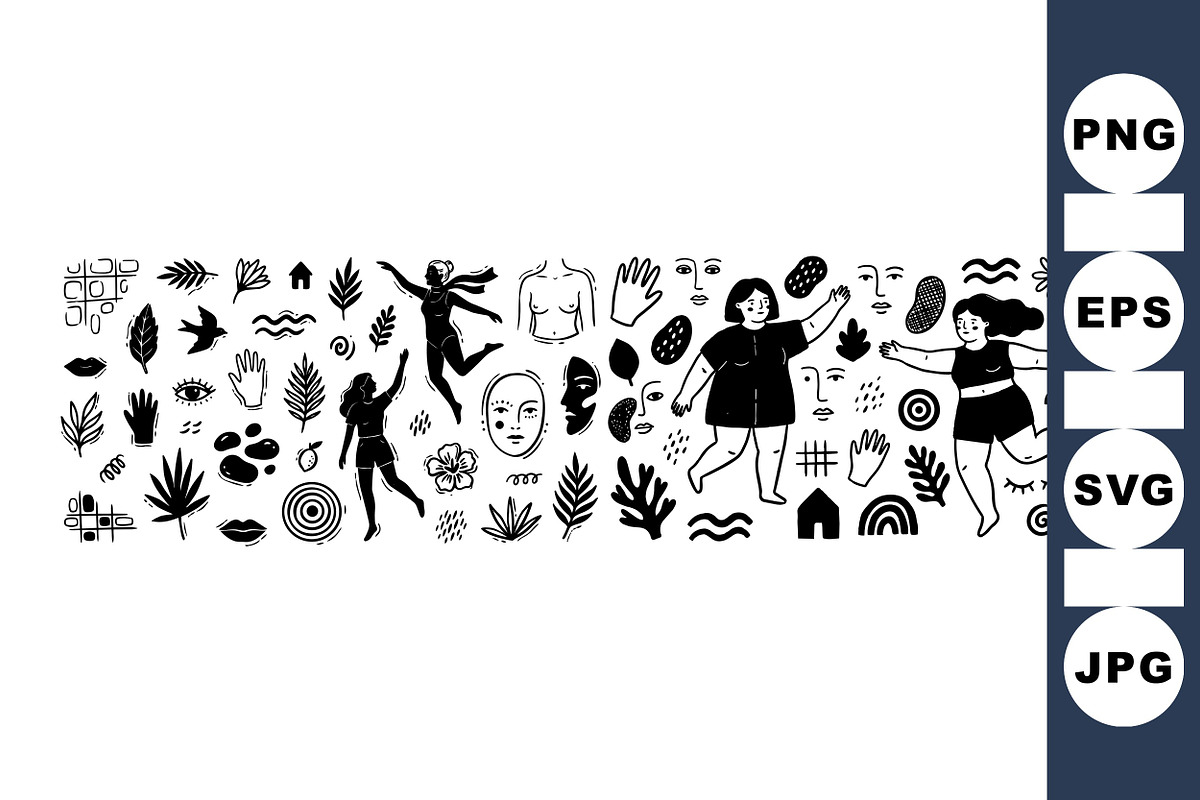 Abstract Black Line Art Set, an Illustration by designvectx (Photo 3 of 3)
