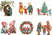 Christmas Family Clipart, an Illustration by Black Bird Studio (Thumbnail 4 of 6)