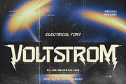 Voltstrom, a Sans Serif Font by Burntilldead (Thumbnail 1 of 12)