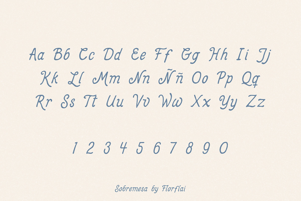 Sobremesa font, a Handwritten Font by Florflai (Photo 2 of 5)