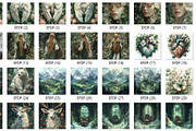 280+ Elven Forest Digital Paper, a Decorative Illustration by HubbaDigitals (Thumbnail 2 of 5)