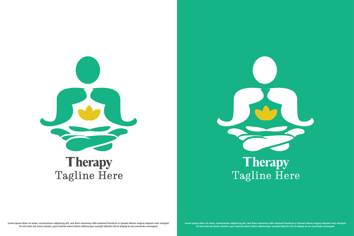 Yoga therapy logo design template, a Branding & Logo Template by Morvana Crew (Photo 2 of 2)