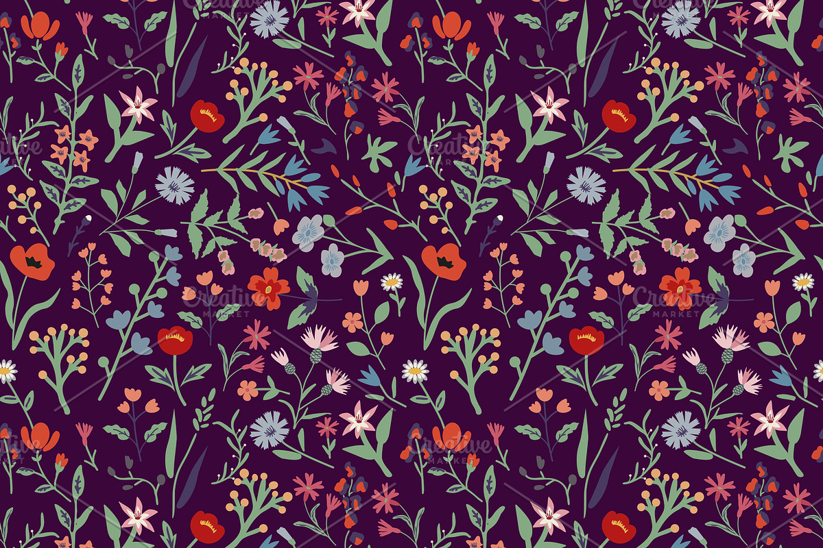 Seamless floral pattern, a Pattern Graphic by elyomys