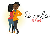 Kizomba vector set, a Person Illustration by KVIO (Thumbnail 1 of 2)