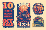 -50% Off-Road 4x4 T-Shirts Badges, a Transportation Illustration by Alexander Baidin (Thumbnail 1 of 6)
