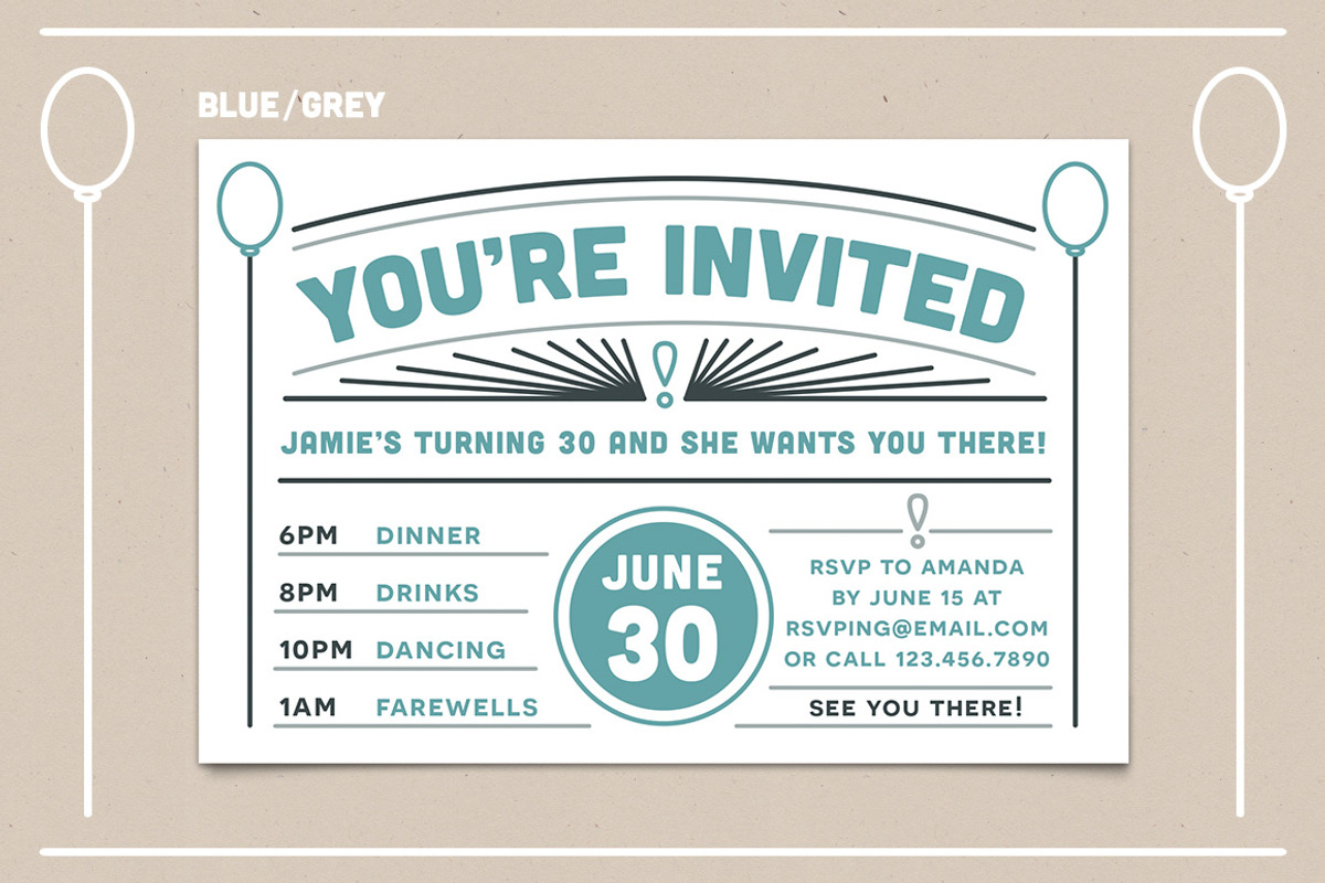Invitation Postcard 2, a Card Template by Every Tuesday (Photo 2 of 4)