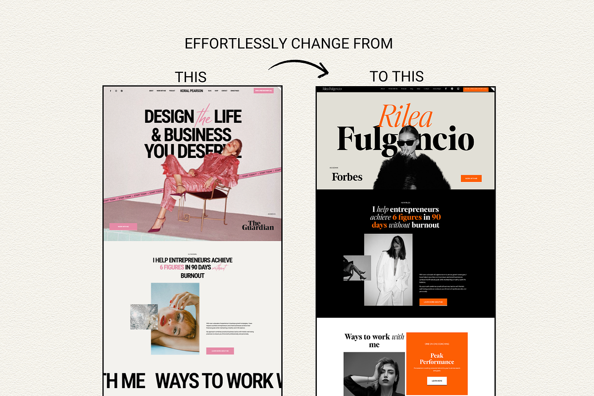 Pink Squarespace Website Template, a Squarespace Template by Row Creative (Photo 8 of 10)