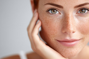 Close-up of a smiling woman, a Beauty & Fashion Photo by MistyDay