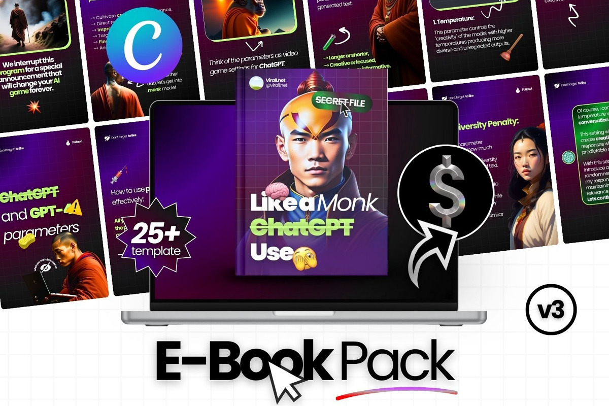 E-Book v3 Canva Templates For IG, a Social Media Template by Virall (Photo 1 of 10)