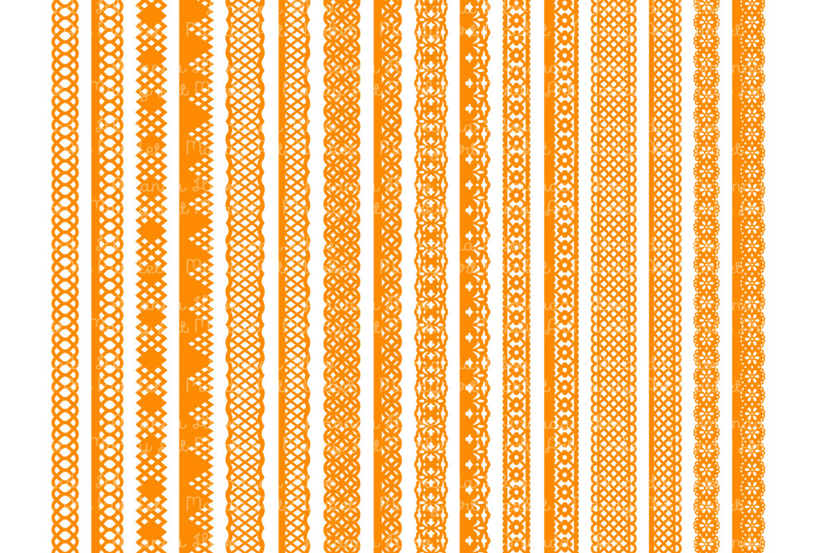 Tangerine Orange Lace Borders, an Illustration by Amanda Ilkov (Photo 5 of 5)