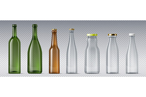 Realistic glass bottles, a Food Illustration by Buch&Bee