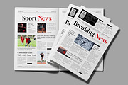 Newspaper Layout Template, a Magazine Template by MightyDesign (Thumbnail 1 of 8)