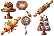 Vintage Baking Sublimation Clipart, an Illustration by Designworld (Thumbnail 5 of 7)