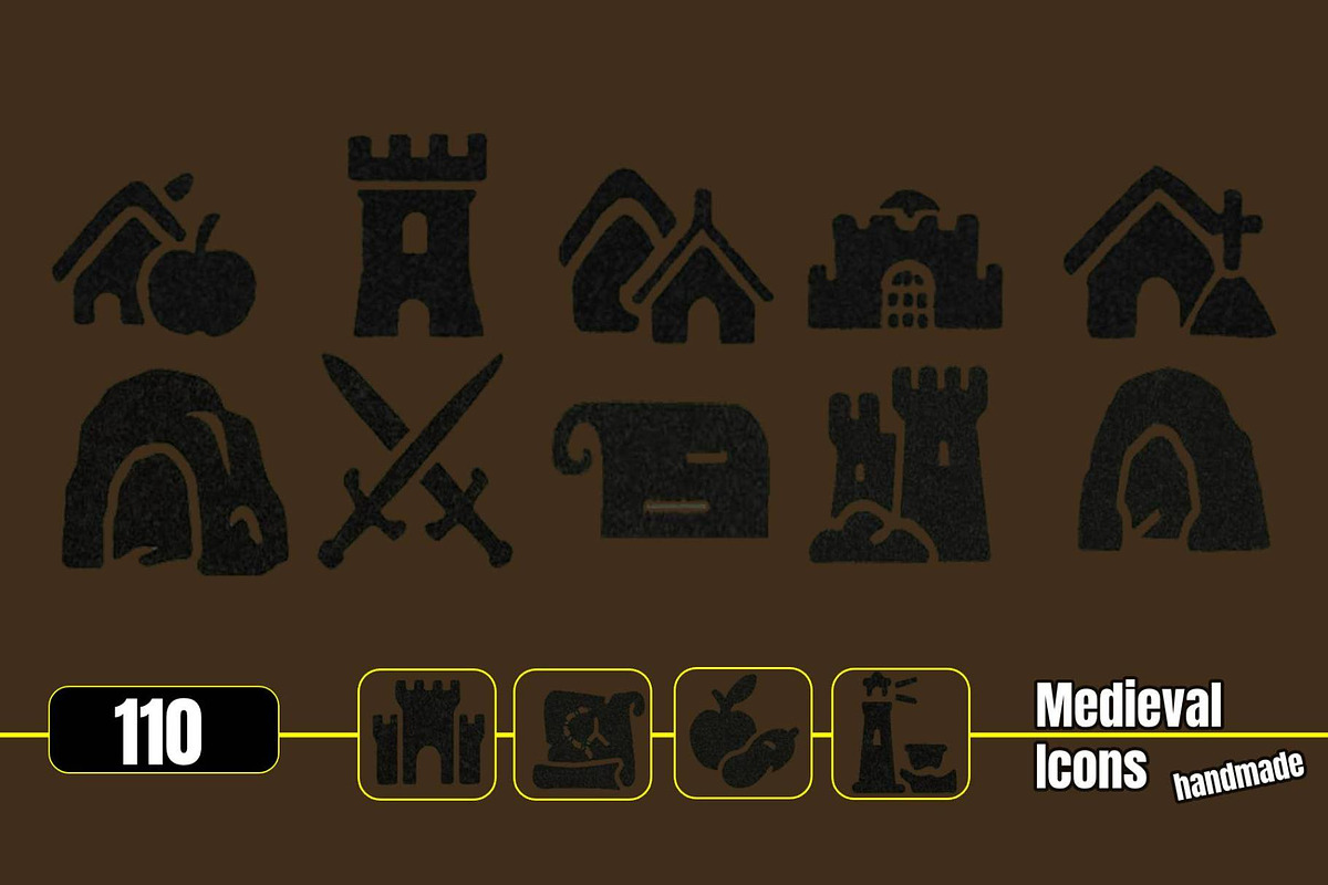 2d Medieval Map Icons, a Solid Icon by New Horizon Creators (Photo 1 of 5)
