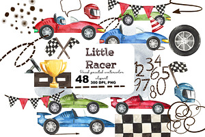 Nursery Watercolor Cars, Vintage Car