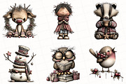 Whimsical Christmas Clipart, an Illustration by OK Design (Thumbnail 3 of 6)