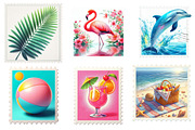Summer Postage Stamp, an Illustration by Designking (Thumbnail 4 of 4)