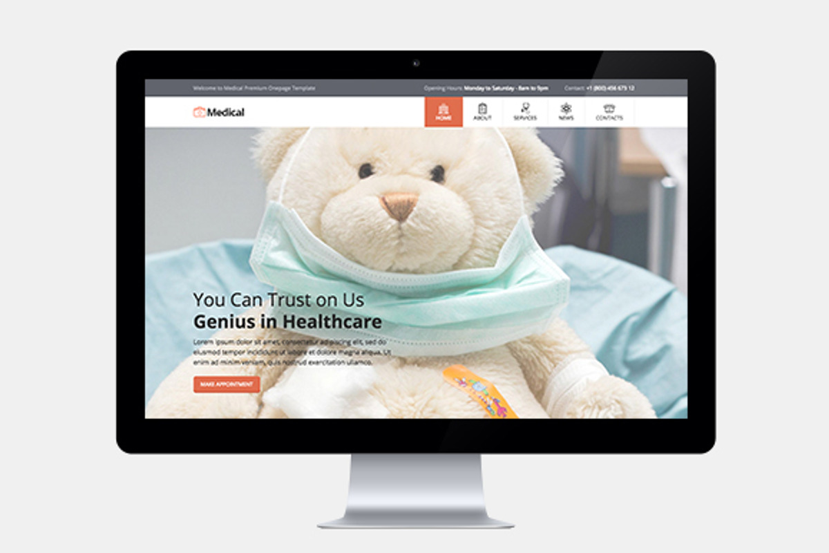 Medical Center One Page Template, a HTML Template by GT3 Themes