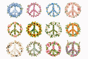 Watercolor Floral Peace Signs Clipar, a Seasonal Illustration by Design Market (Thumbnail 3 of 4)