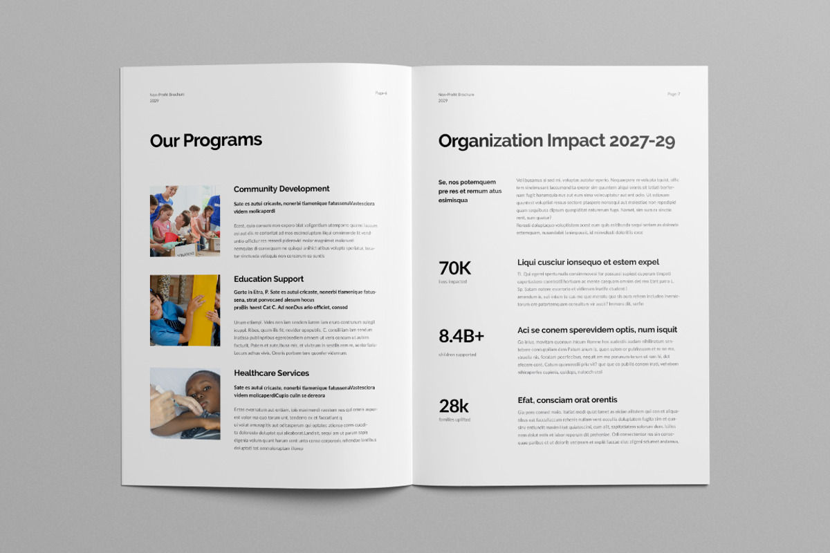 Nonprofit Charity Brochure | Canva, a Brochure Template by Pixelpick (Photo 4 of 9)