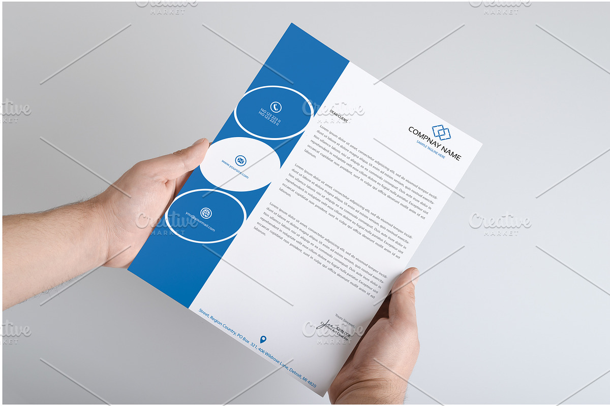 Modern New Letter Head Template, a Stationery Template by Zia Grfx (Photo 3 of 5)