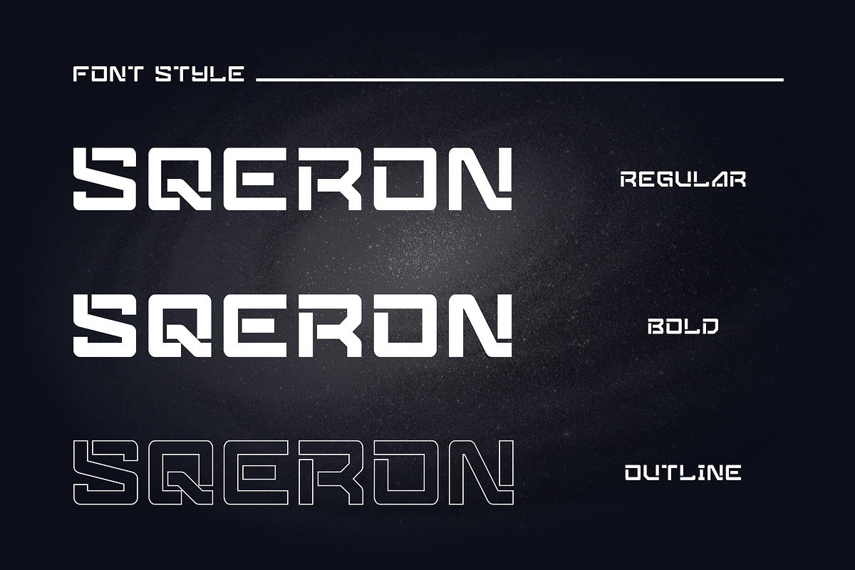 Sqeron - Sci-Fi Font, a Font by KURO (Photo 3 of 5)