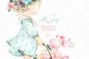 Little Spring. Cute Watercolor Set, an Illustration by OctopusArtis (Thumbnail 6 of 10)