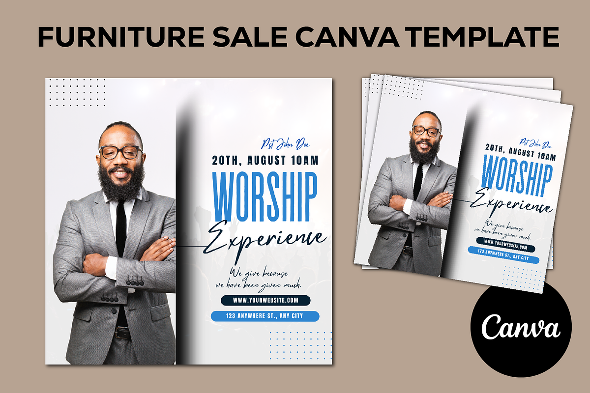 WORSHIP EXPERIENCE CANVA TEMPLATE, a Social Media Template by Sipi_Graphics (Photo 1 of 3)