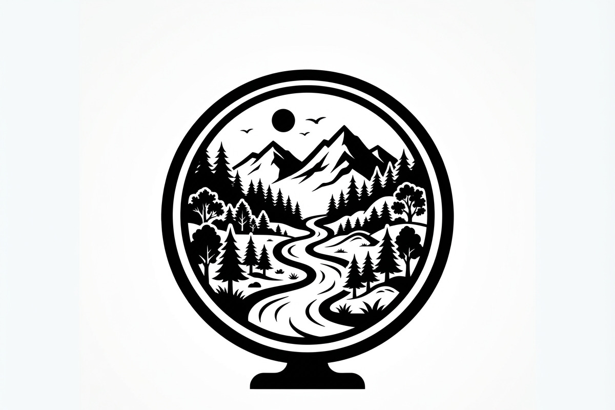 60 Eco Globe Landscape Silhouette, a Technology Illustration by Amazin_art (Photo 9 of 29)