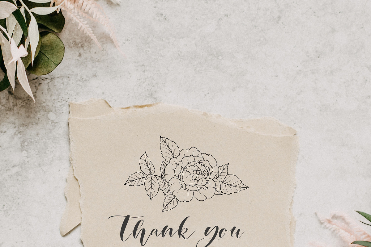 Rose Flower Line Art, an Object Graphic by CaraulanStore (Photo 6 of 6)