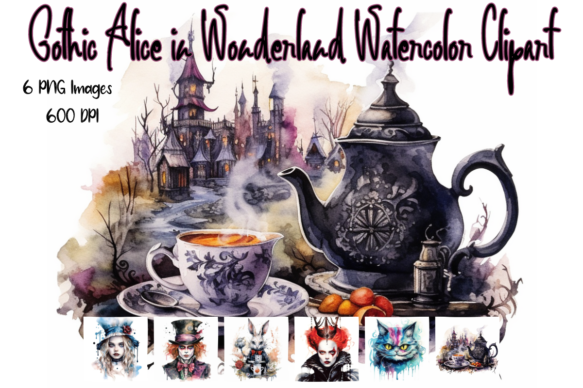 Gothic Alice in Wonderland, a Background Graphic by Whiskey Bee Boutique (Photo 1 of 7)
