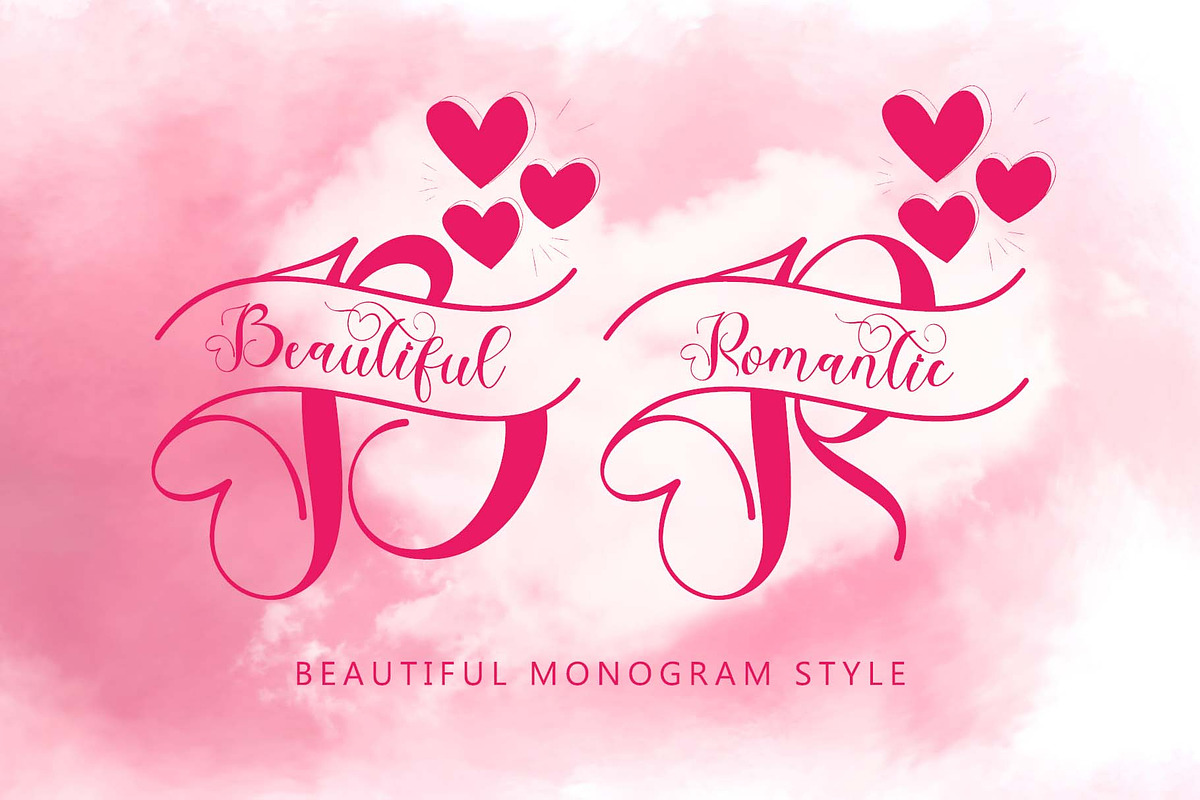 Beautiful Romantic Monogram, a Handwritten Font by Yoga Letter (Photo 1 of 7)