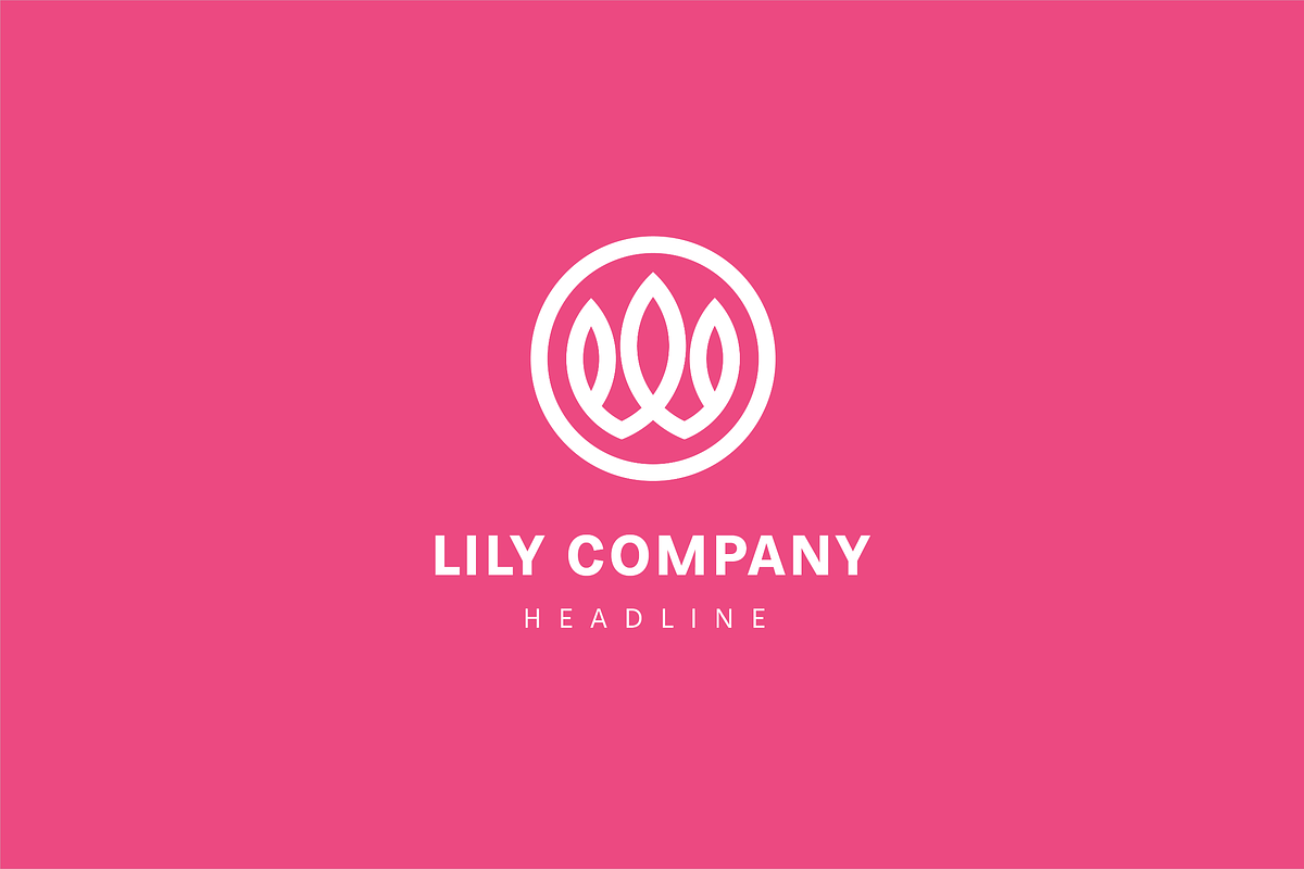Lily logo template., a Branding & Logo Template by Anton Akhmatov (Photo 2 of 3)