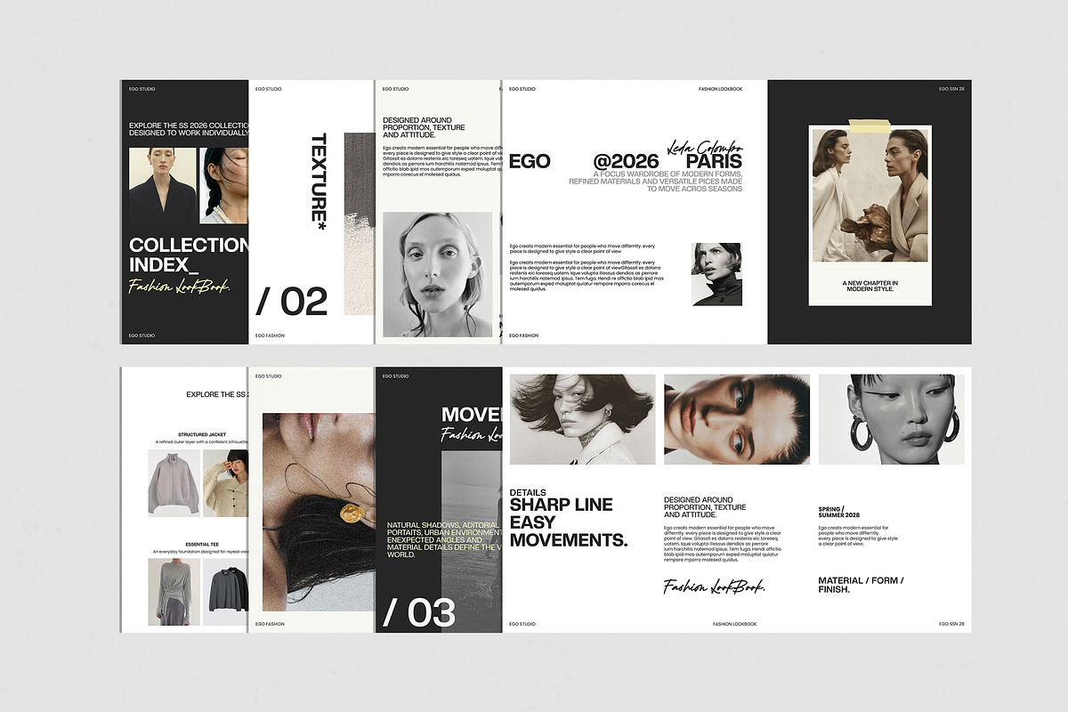 EGO Fashion LookBook | CANVA, a Presentation Template by evgenystudio (Photo 8 of 11)