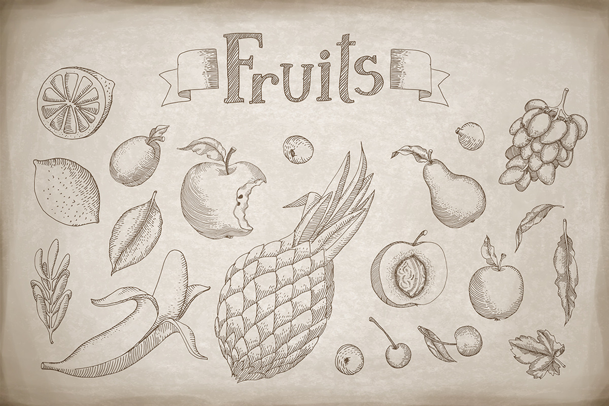 Graphic fruit, an Illustration by katyabuslaeva