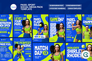 Padel Social Media Canva Templates, a Social Media Template by Geelator Studio (Thumbnail 1 of 4)