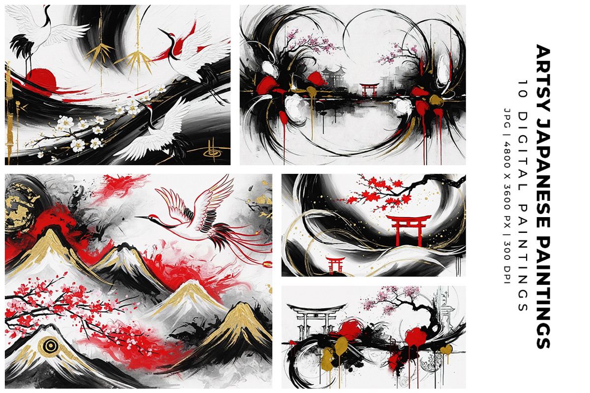 Artsy Japanese Paintings, a Decorative Illustration by Digital Art Creations (Photo 2 of 5)