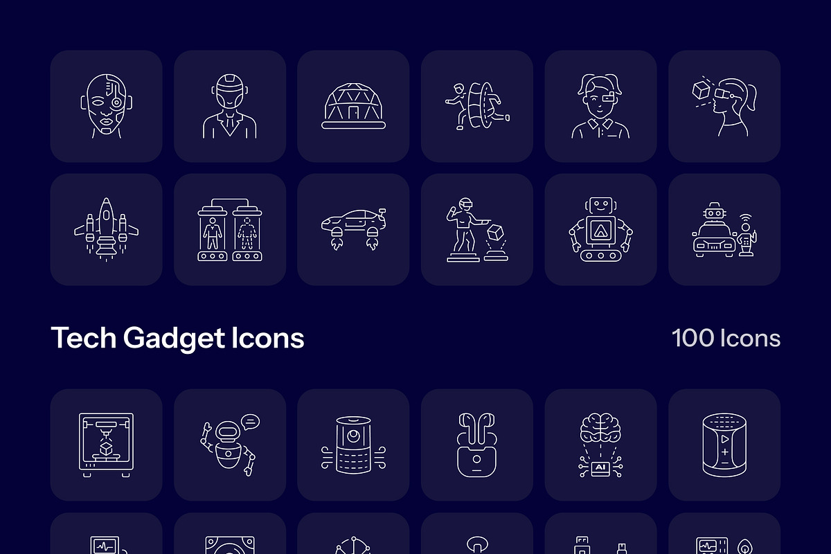 1700 Technology and Futuristic Icon, an Outline Icon by Prosymbols (Photo 18 of 30)