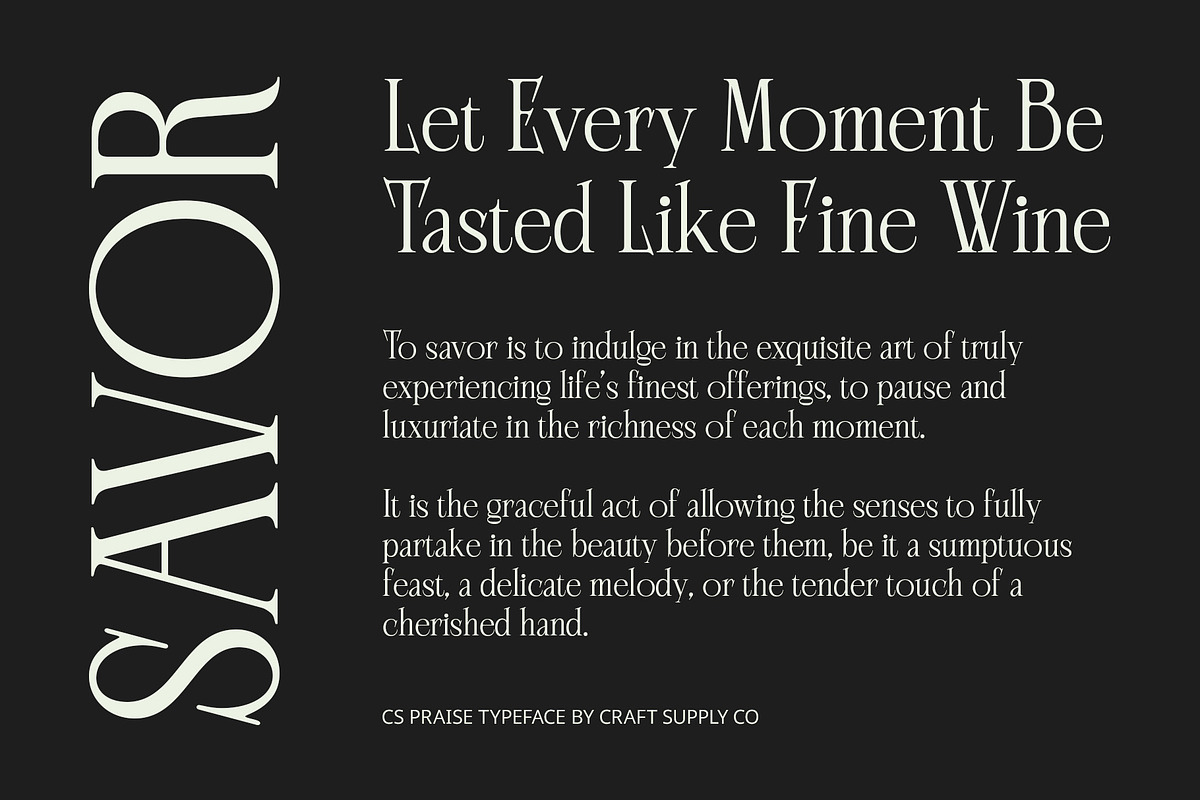 CS Praise – Elegant Font, a Serif Font by Craft Supply Co. (Photo 5 of 8)