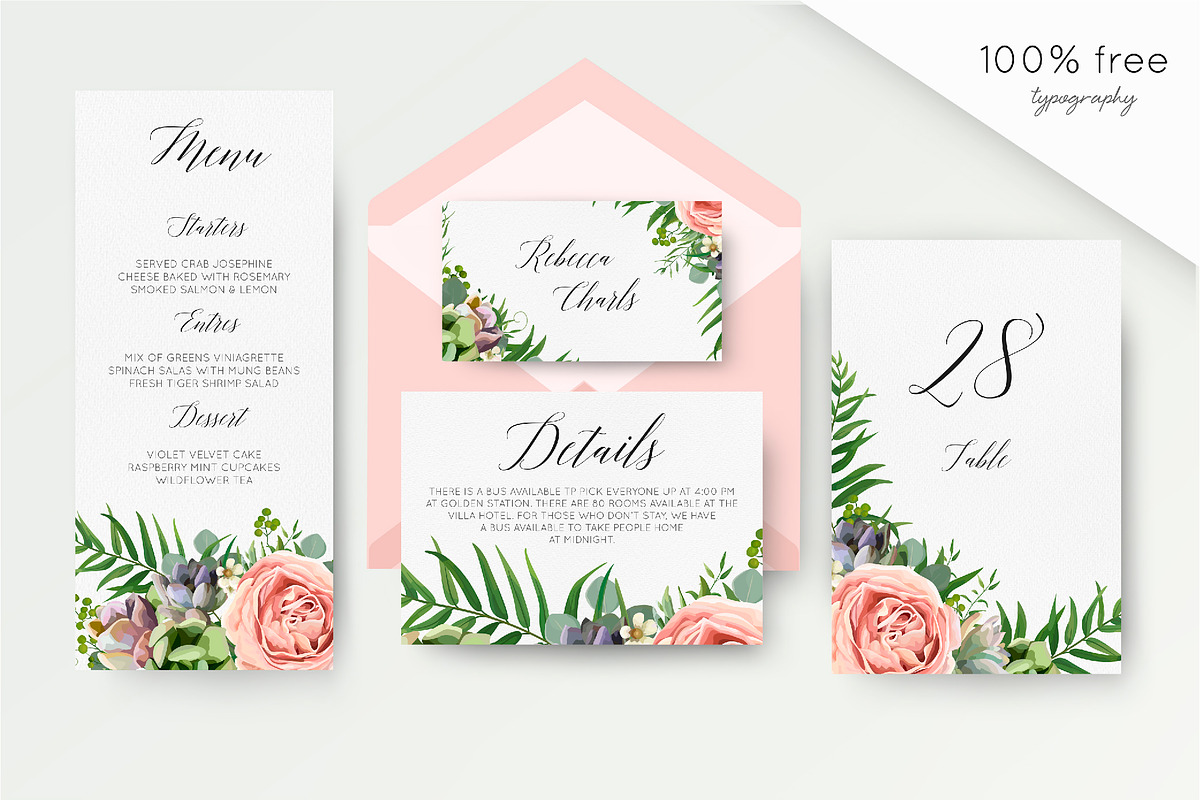 Wedding collection - Tropical, an Invitation Template by Alewiena (Photo 3 of 5)