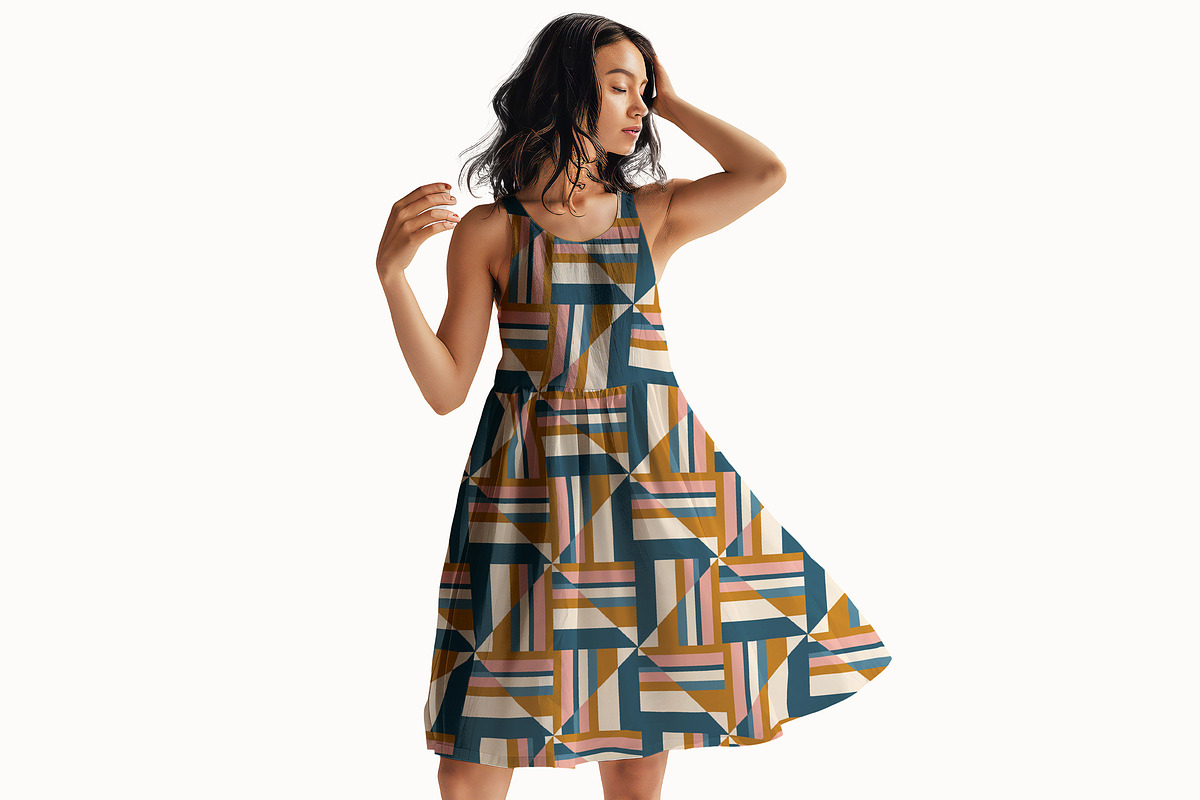 Colorful Triangle Geometric Pattern, a Pattern Graphic by StudioGlouna (Photo 3 of 9)