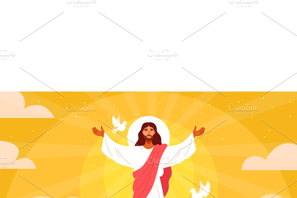 Ascension Day Religious Vector, a Person Illustration by MISS CHATZ (Photo 3 of 3)