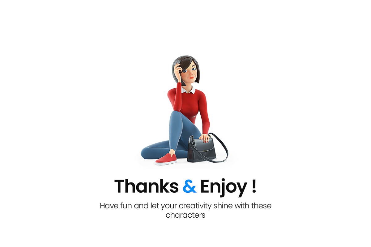 Casual Woman – Set of 25 Poses, a Person Illustration by 3DMask (Photo 5 of 5)