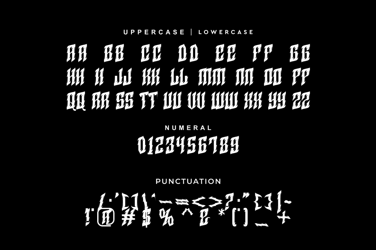 Rock Meliga - Music Font, a Blackletter Font by Iqsiart Studio (Photo 8 of 9)