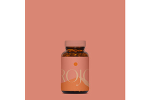 Amber Vitamin Bottle Mockup No. 6