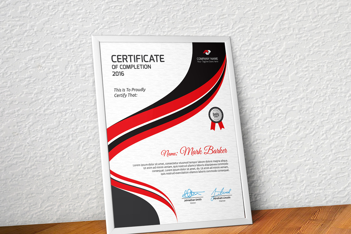 Certificate Word | PSD | AI, a Stationery Template by Curve Design (Photo 1 of 3)