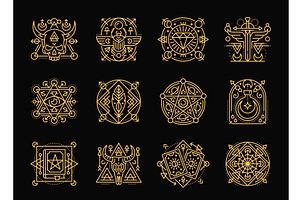 Esoteric tarot card symbols, an Animal Illustration by Vector Tradition