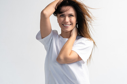 Cheerful female model joyful, a Person Photo by OPOLJA