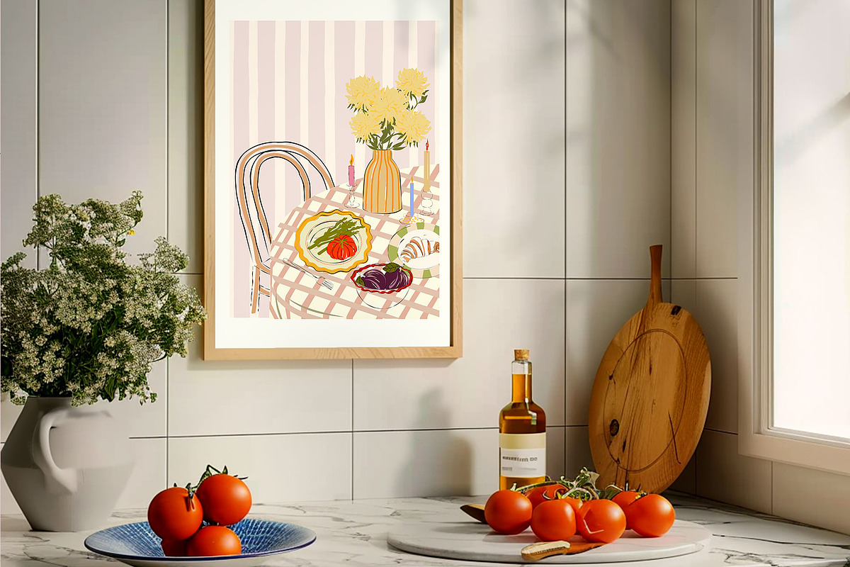 Tomato Club. Fall Harvest Wall Art, a Seasonal Illustration by Mio Buono (Photo 6 of 13)